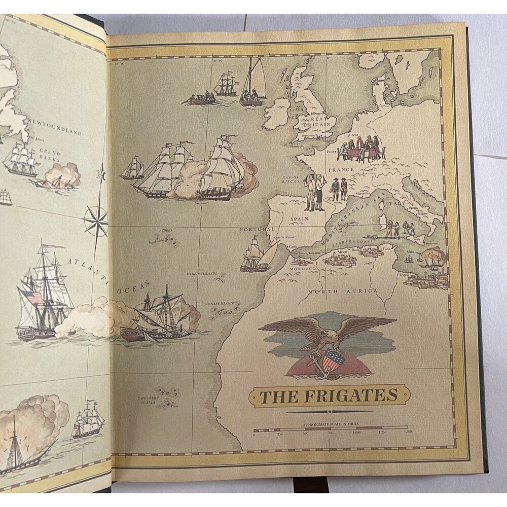 Time Life Seafarers The Frigates 1978 Vintage Hardcover Coffee Table Book - Picture 7 of 7